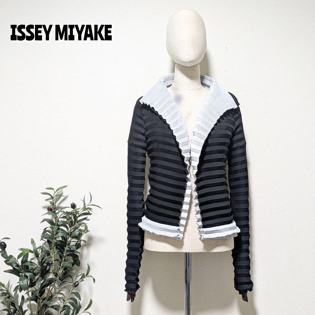 イッセイミヤケ　立体プリーツ　レイヤード　シャツジャケット　プリーツプリーズ