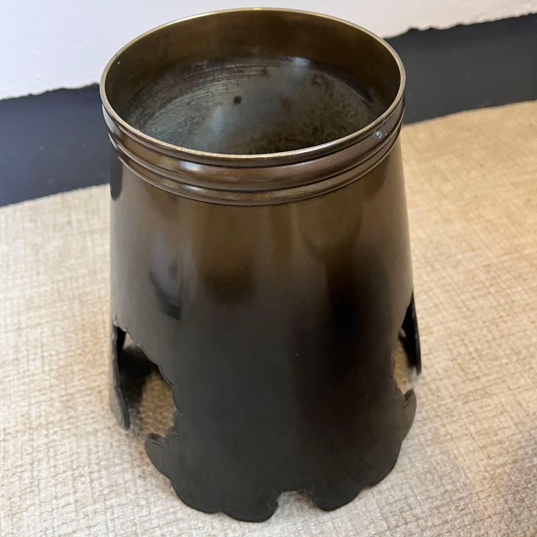 池坊　唐銅製　御玄猪　花器　花生　華道　銅製　？