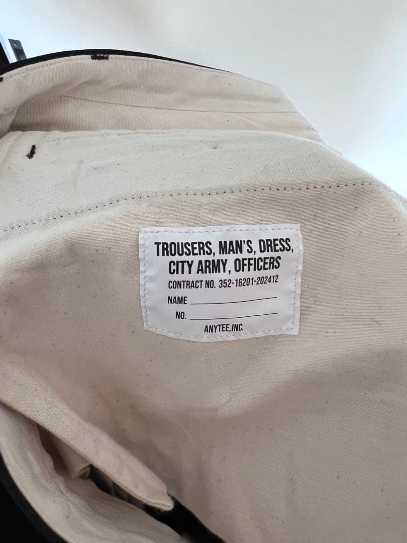 パンツ [anytee] Officer Pants_Black Gabardine L