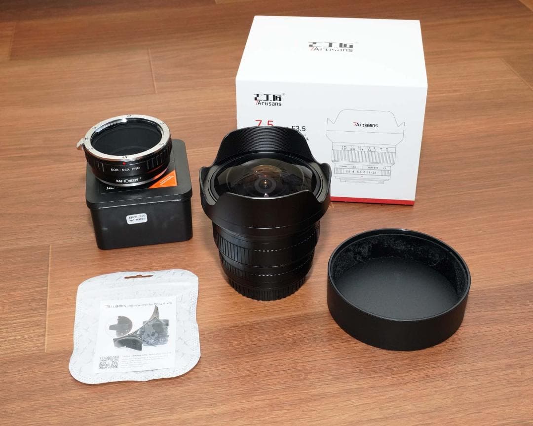 7Artisans　MF 7.5mm f/3.5 APS-C EF　魚眼　美品