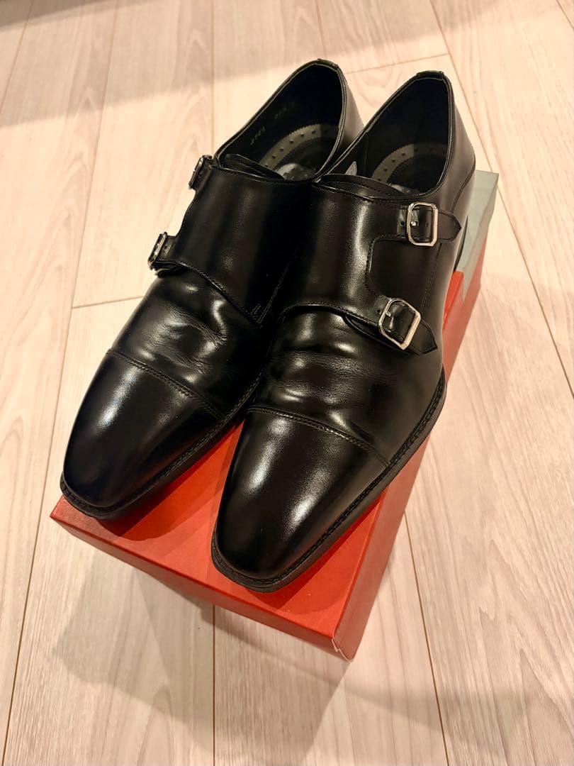 h*a様 【正規美品】REGAL 27EL 26.5cmブラック ダブルモンク(