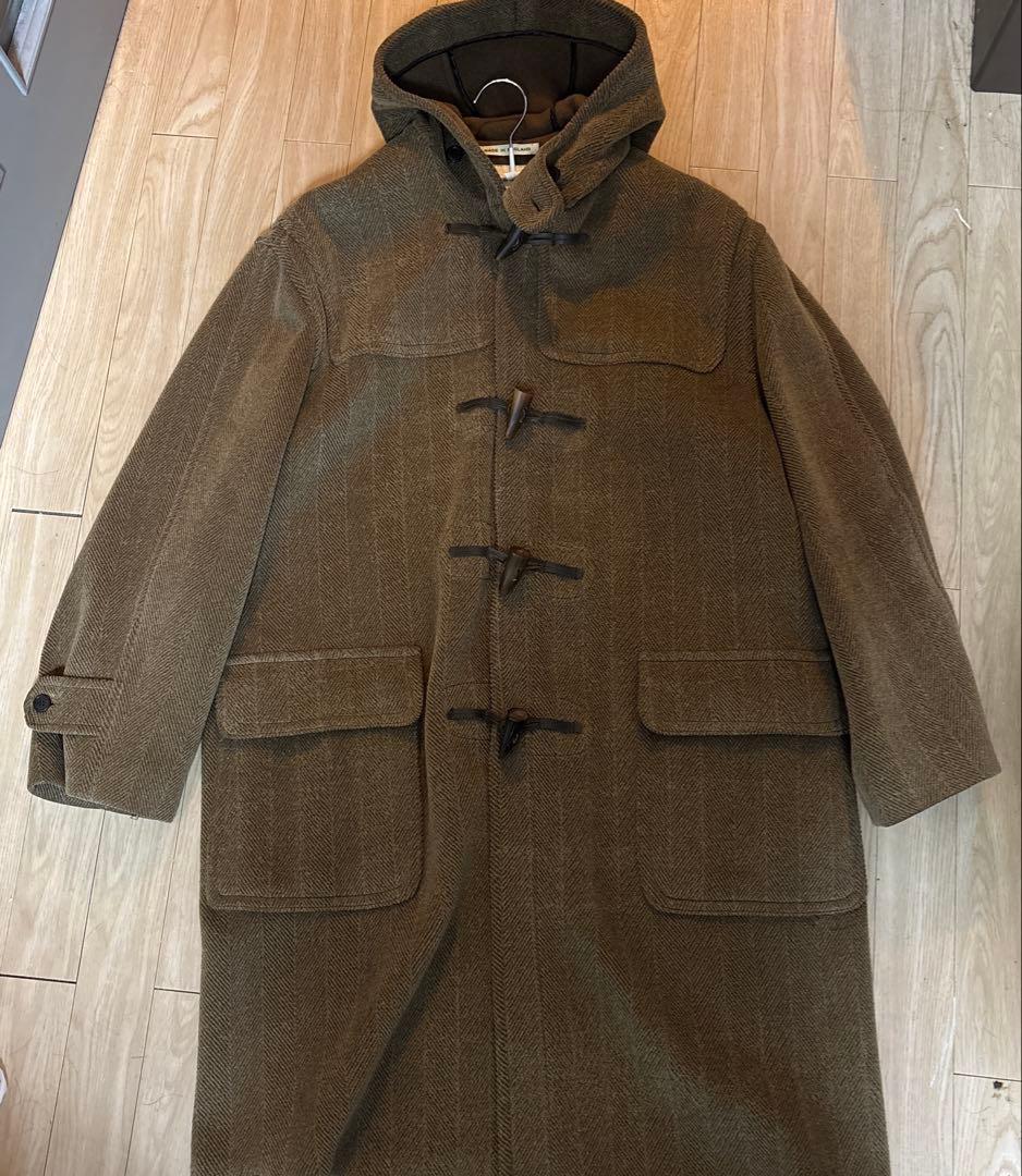 GLOVERALL キングストン　ヘリンボーンダッフルコート ブラウン、ベージュ