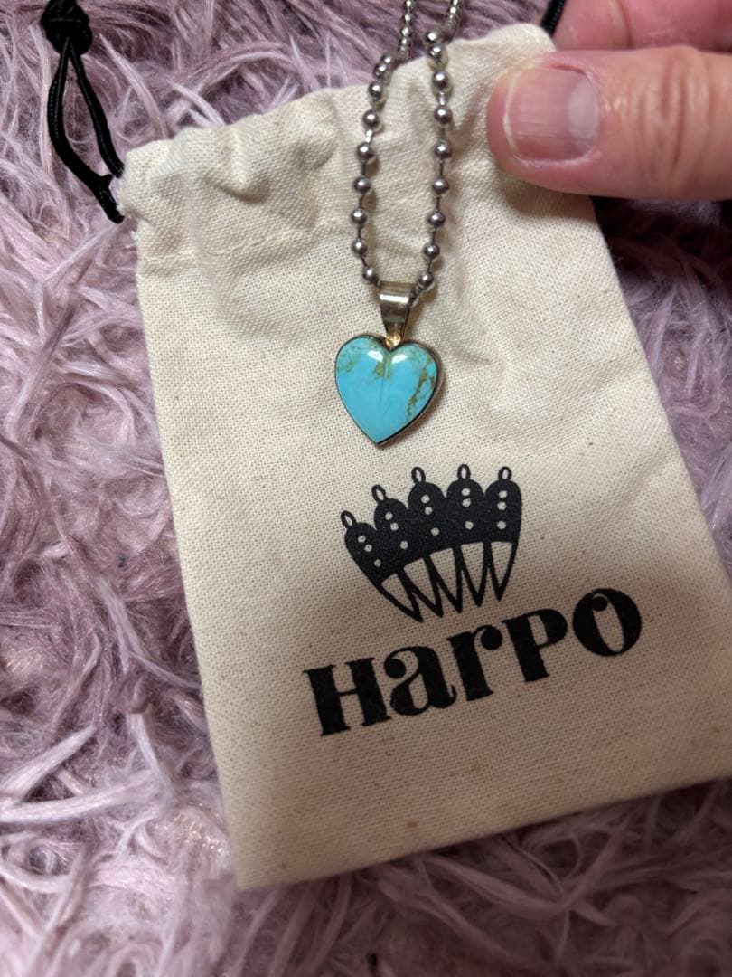 再値下げ　harpo ハート　ペンダントトップ　ターコイズ　ハルポ