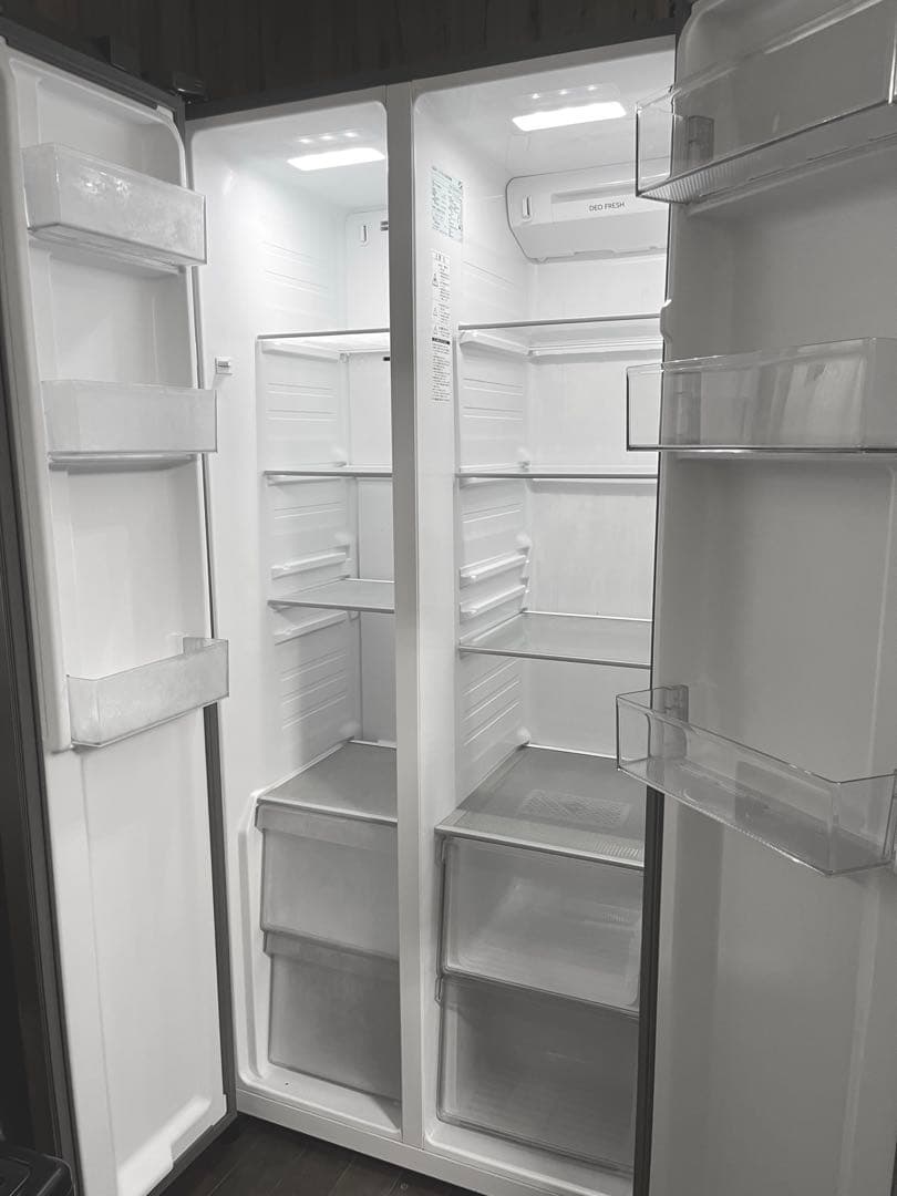 【超美品】AQUA 大型冷凍冷蔵庫 AQR-SBS48K