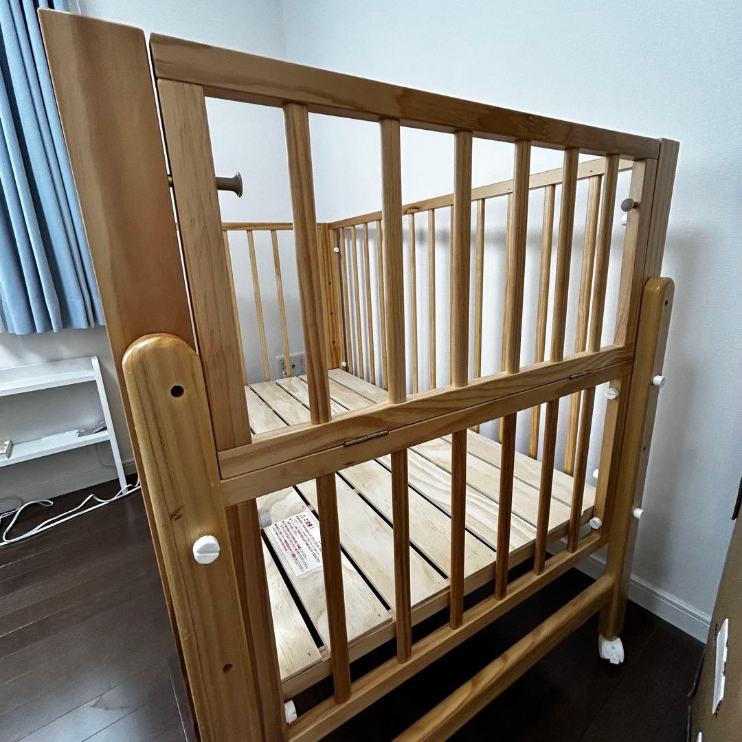 【ベビーベッド】大和屋　トールWオープンベビーベッド