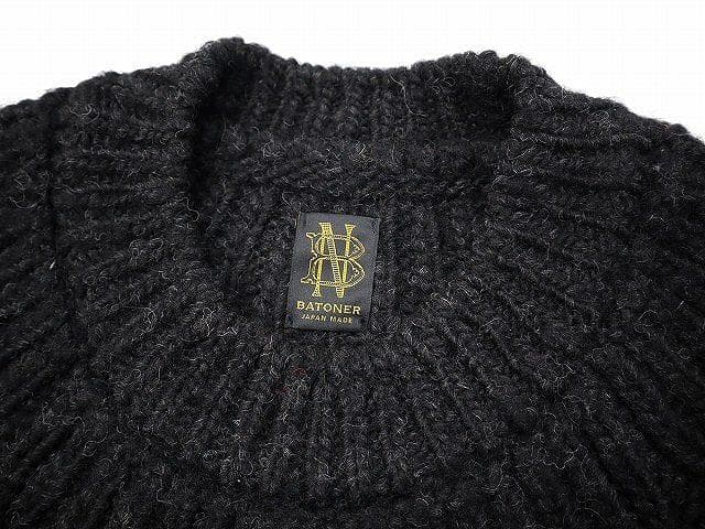 バトナー BATONER スプレッド アラン クルーネック ニット セーター