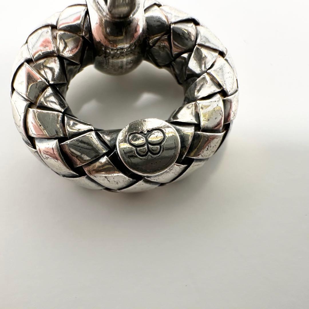 希少　ボッテガヴェネタ　イントレチャート　シルバー925 カフス　カフリンクス