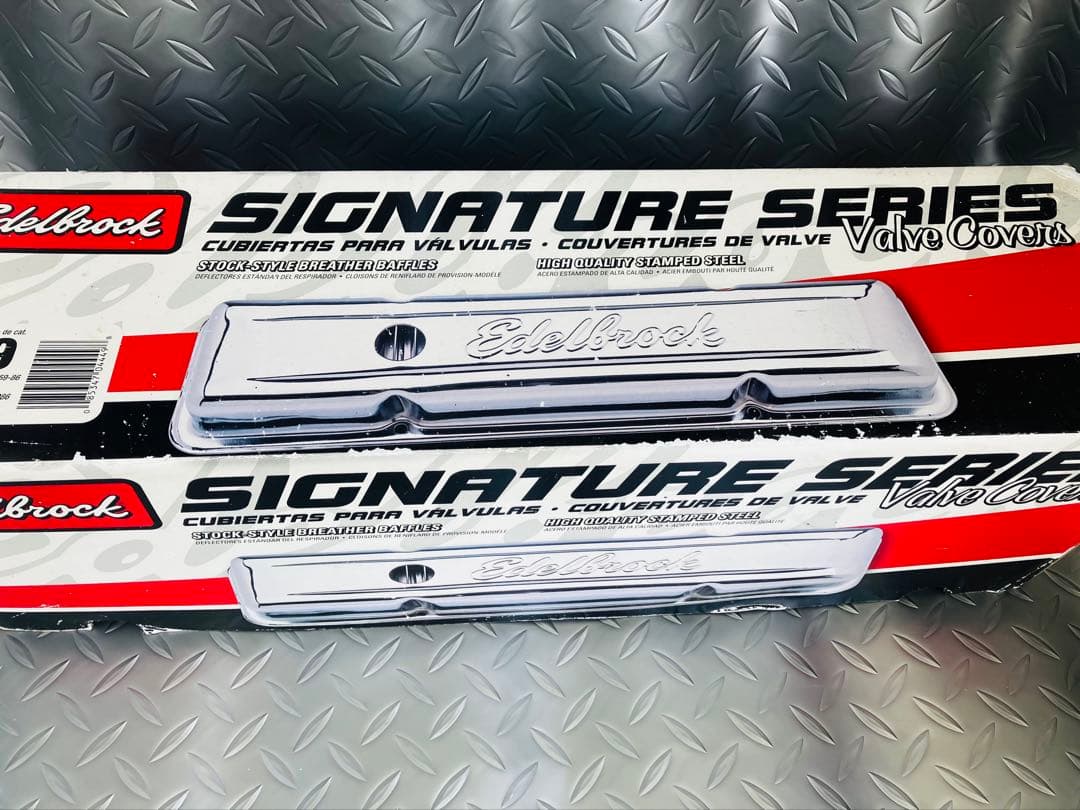 アメ車シボレー エーデルブロックエアークリーナ,バルブカバー,ブリーザーキャップ