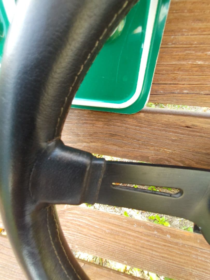 ぱぴこ！アメリカ製グランツ（GRANT）革巻きGTステアリングボス付当時物