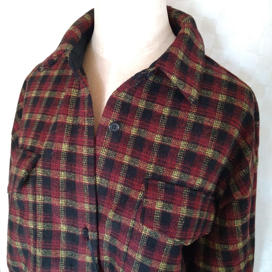 【新品タグ付】AMERI UND CHECK WOOL OVER SHIRT