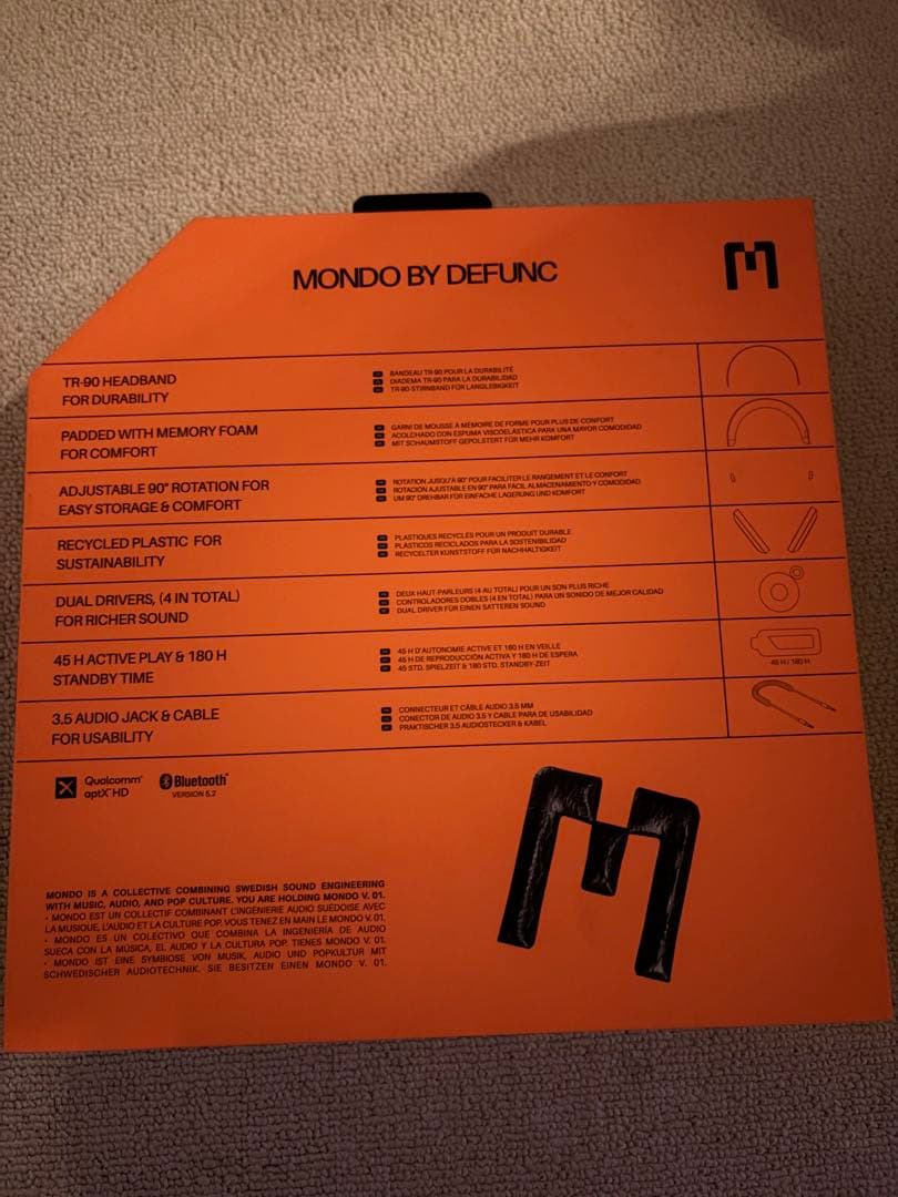 MONDO OVER EAR ワイヤレスヘッドホン