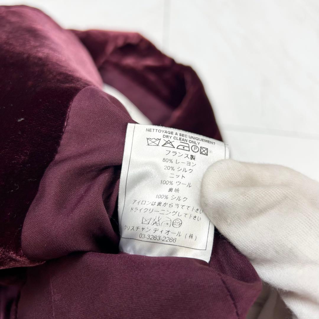 archive ディオール ガリアーノ期 ベロア ニット テーラードジャケット
