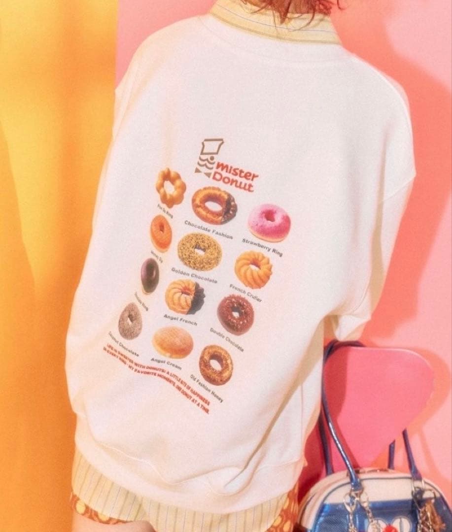 LEPSIM×Mister Donut フォトクルースウェット オフホワイト