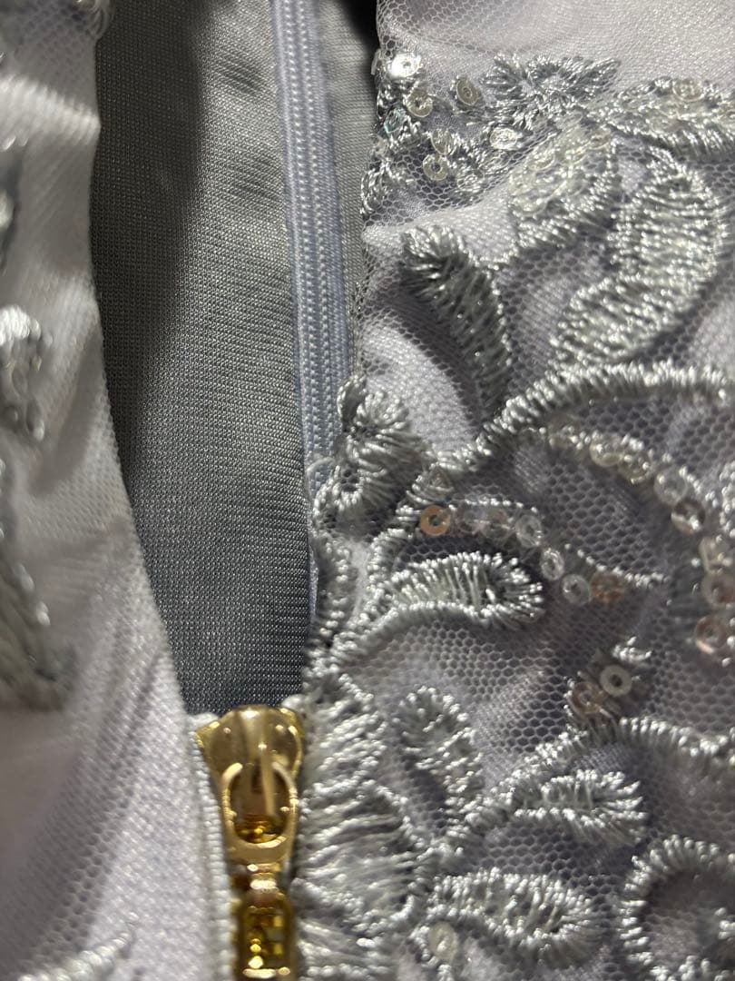 ジュエルズ JEWELS 刺繍ドレス ブルー キャバドレス　Mサイズ