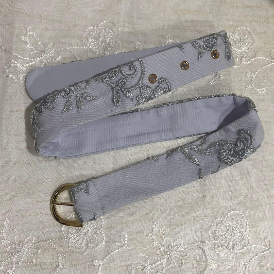 ジュエルズ JEWELS 刺繍ドレス ブルー キャバドレス　Mサイズ