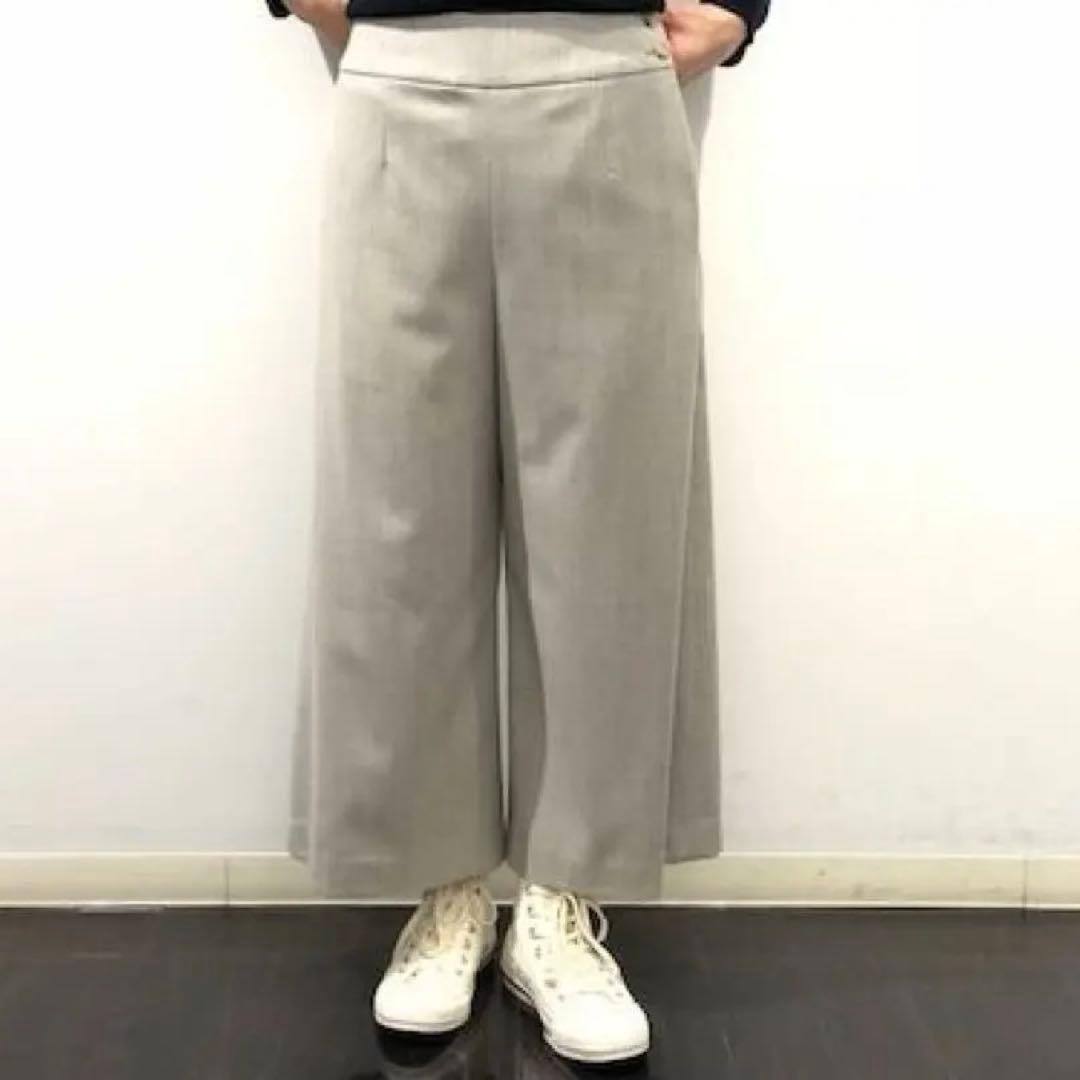 【美品】マーガレットハウエル　カシミヤ混　ワイドトラウザー