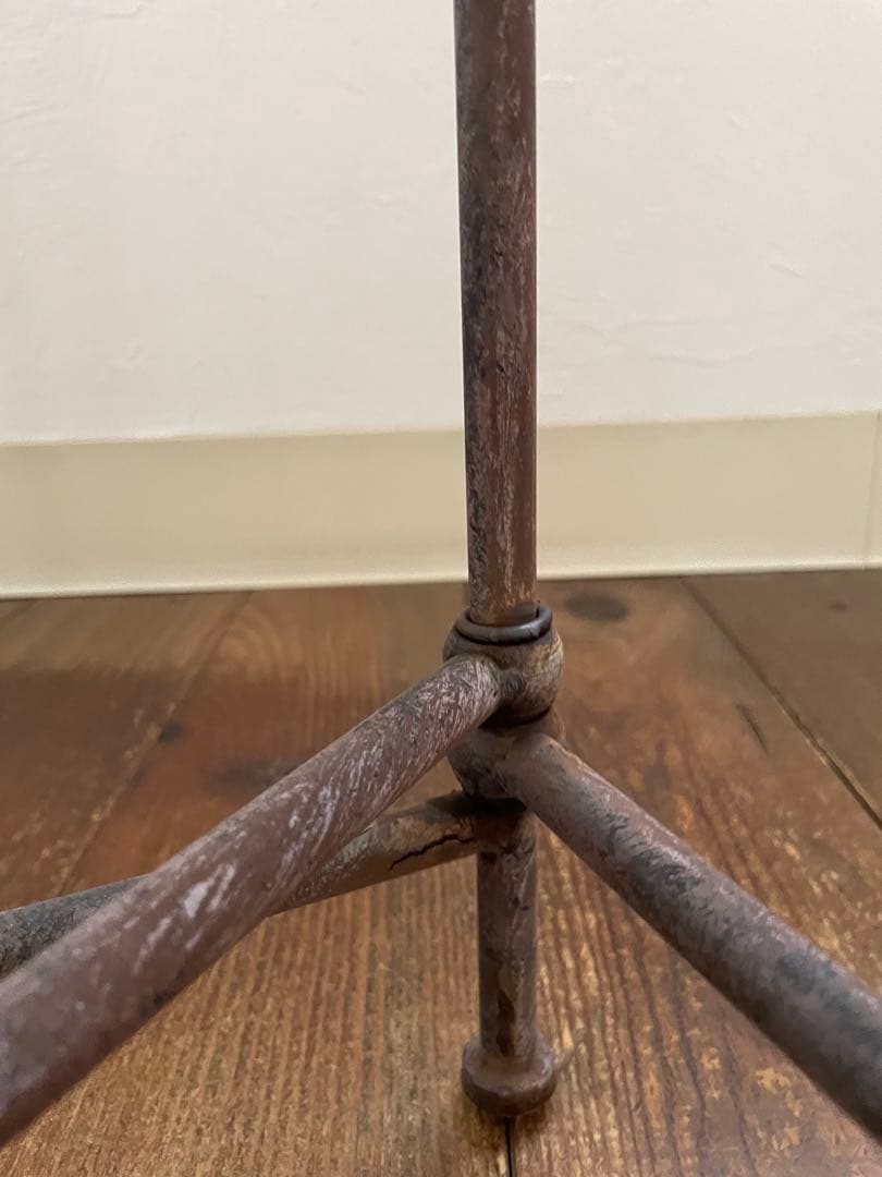 折りたたみハンガー　シャビー　レトロ　古道具 サビ　汚れあり