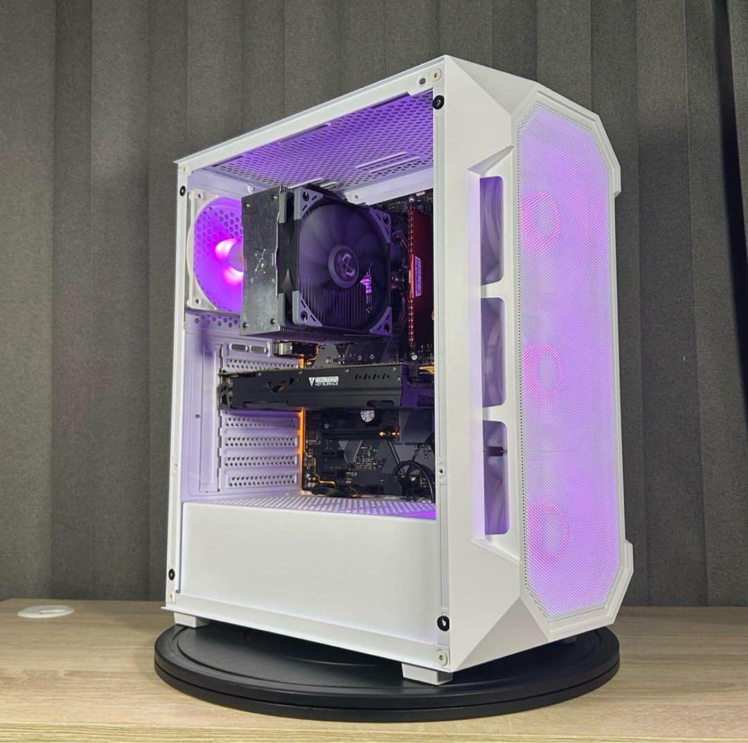 光る 白ゲーミングPC Ryzen/GTX1660super Windows11