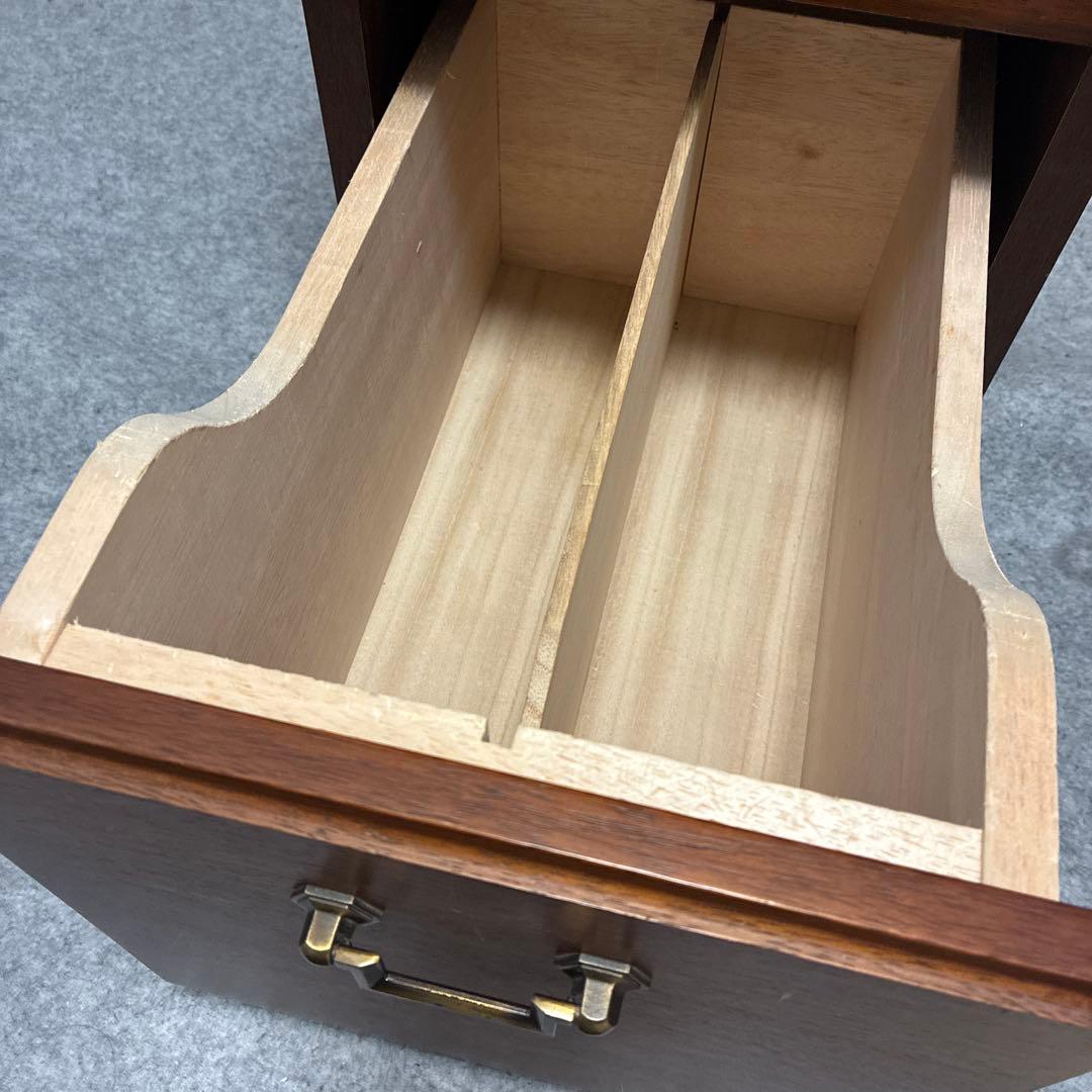 maruni サイドテーブル 引き出し　鍵付き　袖机　キャスター付　マルニ家具