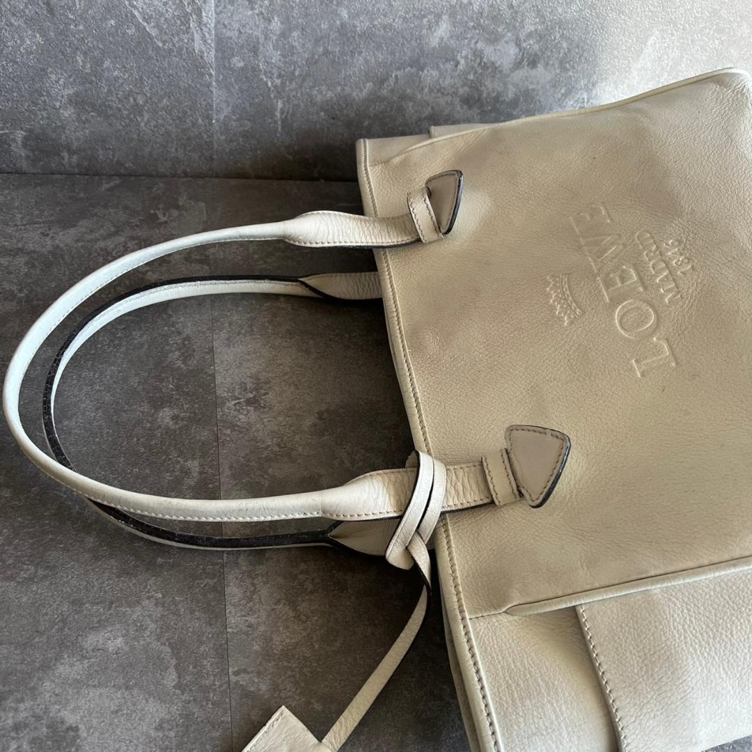⭐️LOEWE⭐️ロエベ ヘリテージ トートバッグ ホワイト レザー