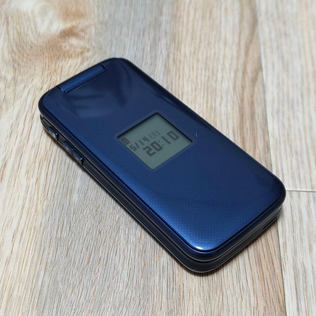 SIMフリー 富士通 らくらくホン F-01M ネイビー 新品バッテリー