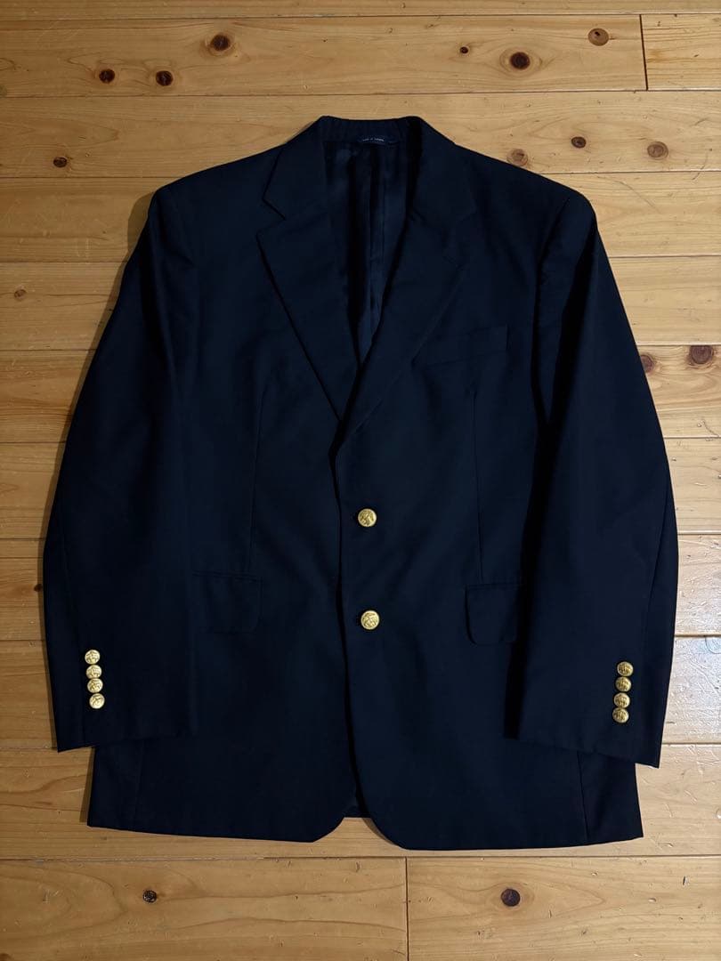美品　カナダ製　ブルックスブラザーズ　紺ブレ　ブレザー　ロロピアーナ