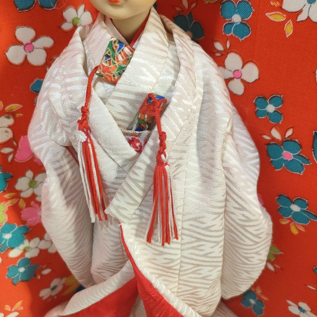 タミーちゃんサイズ　ハンドメイド　花嫁衣装セット　色打掛　オレンジ鶴