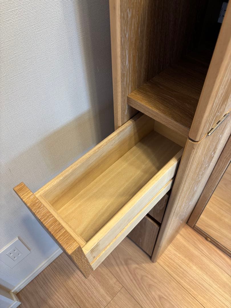 【美品】LIVING HOUSE 姿見ドレッサー 椅子付き