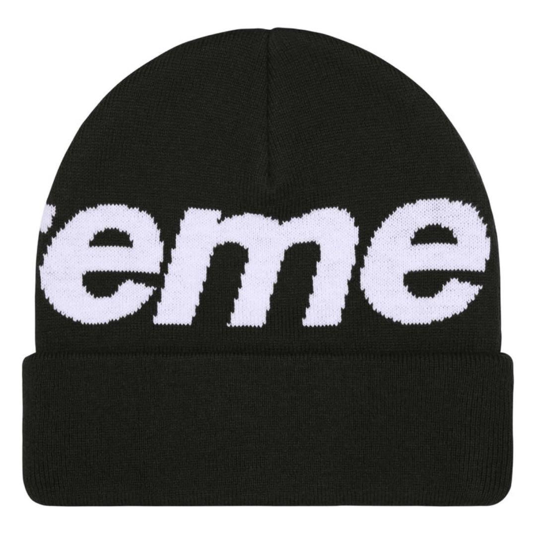正規品 25FW Supreme Big Logo Beanie 黒 新品