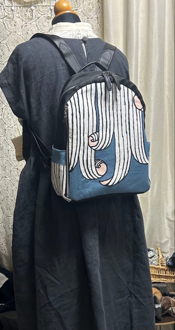 ら*う様 50808Aミナペルホネンハーフハンドメイド　撥水加工リュック