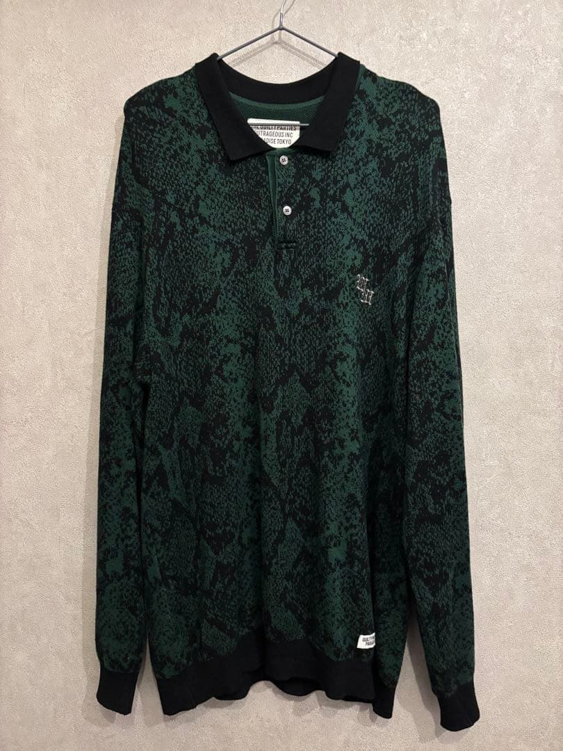 wackomariaワコマリア ニット 長袖ポロシャツ