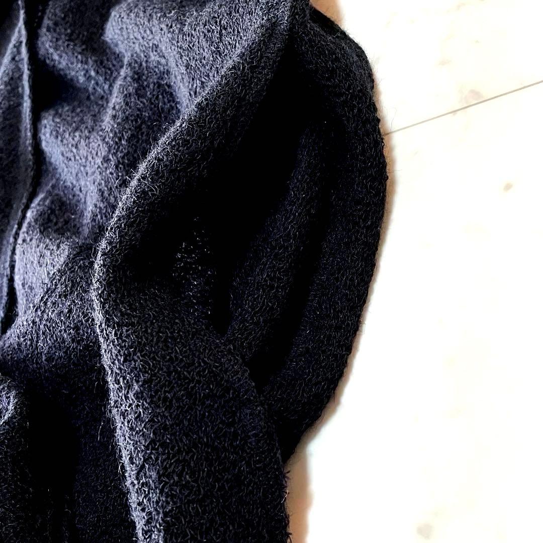 ヨーガンレール✨ロングコーディガン フーテッド ウールxモヘヤ M ブラック