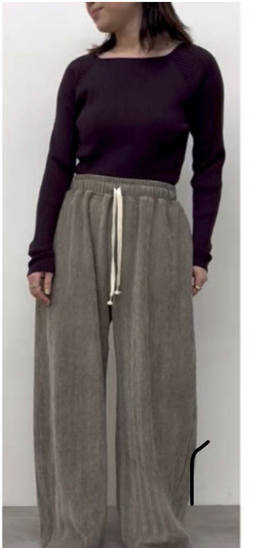 CLOCHE ヘリンボーンカーブパンツ