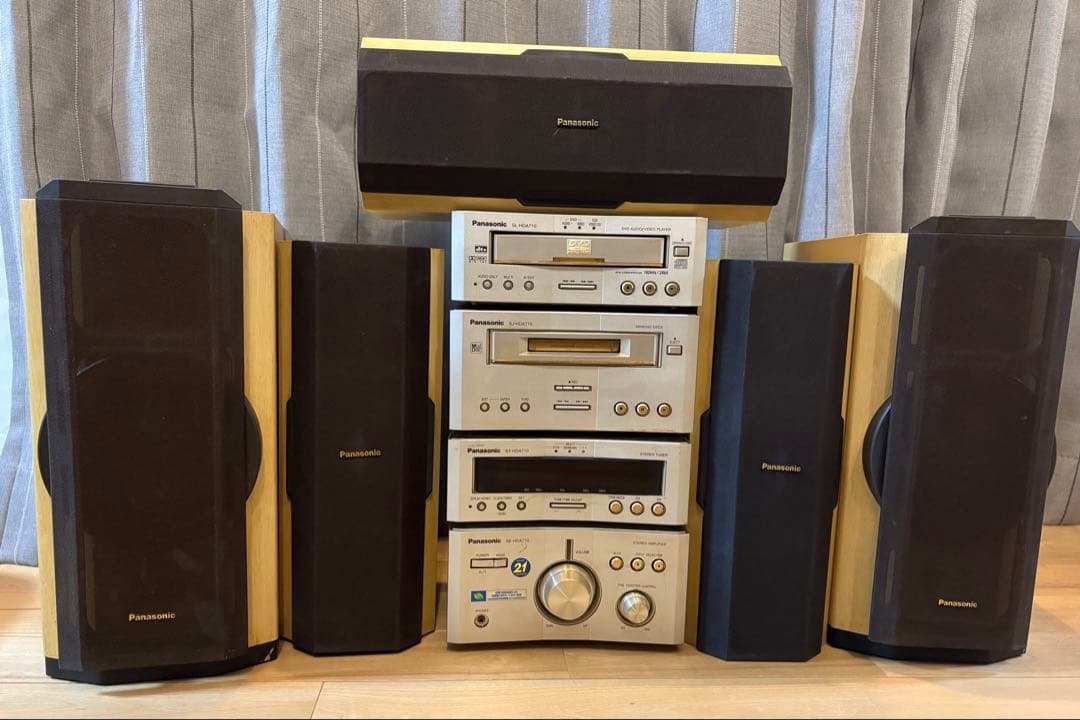 【通電確認済】Panasonic DVDオーディオシステムコンポ/スピーカー