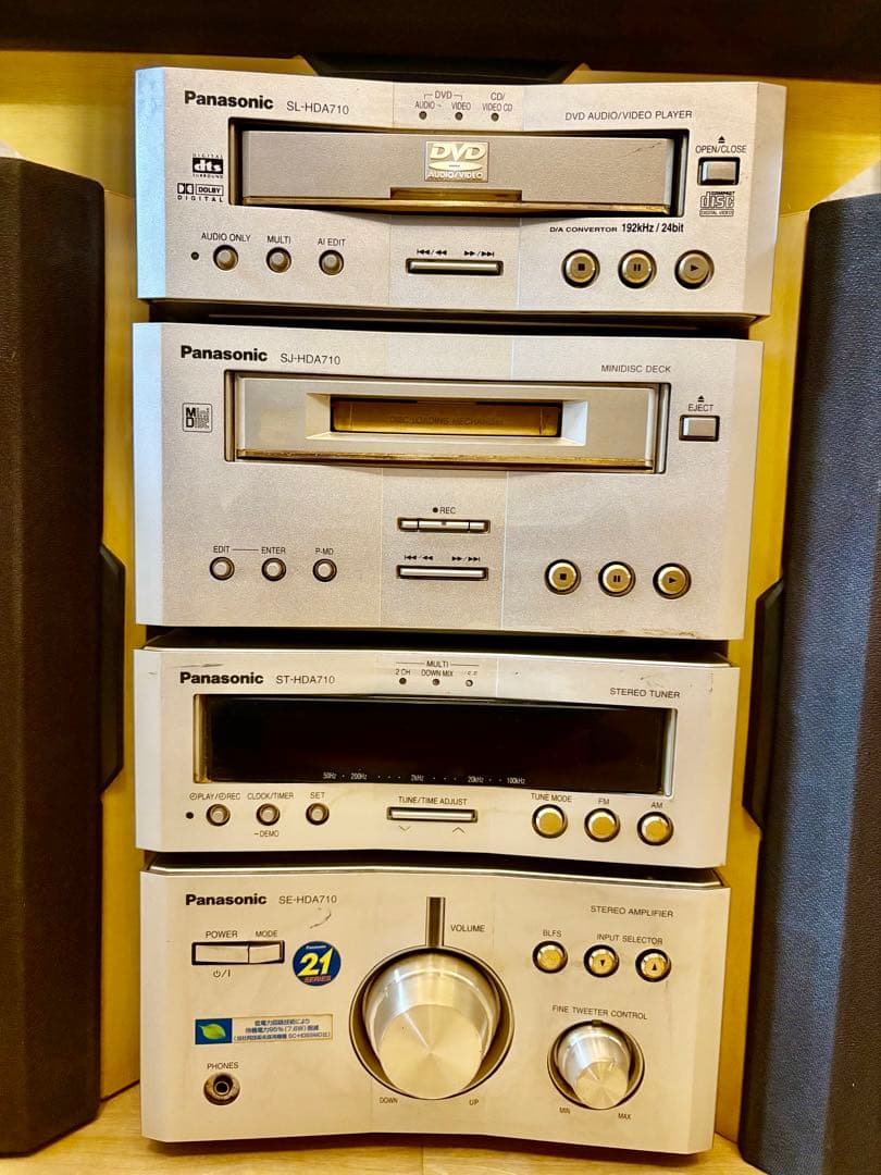 【通電確認済】Panasonic DVDオーディオシステムコンポ/スピーカー