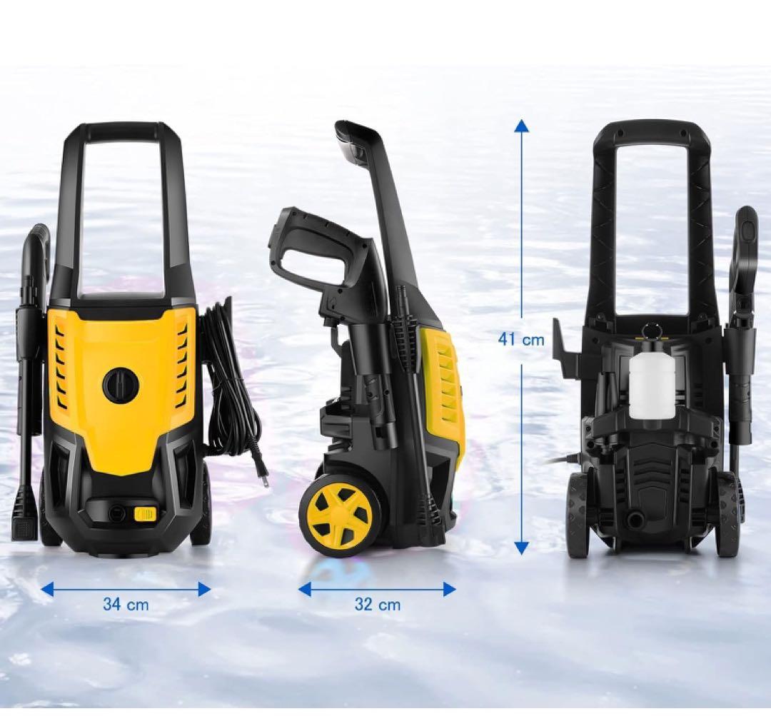 COOCHEER 高圧洗浄機 1600W 最大吐出圧力14MPa