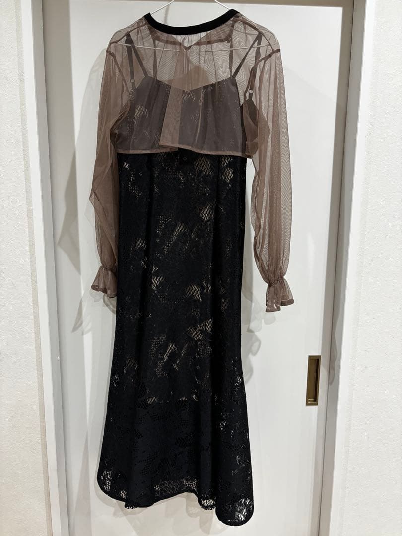 【etoll.】3way/シフォンボレロ/レースキャミドレス/S