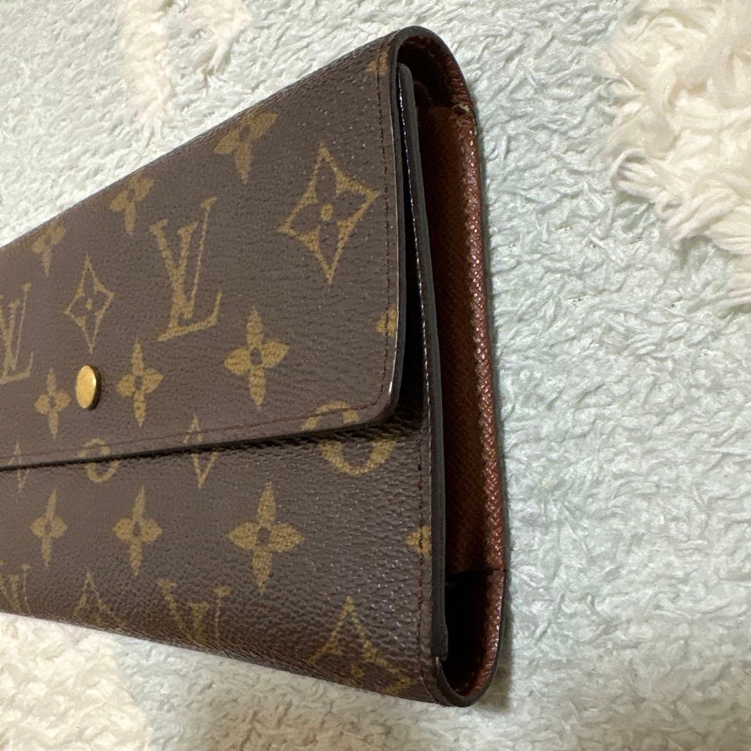 【美品】LOUIS VUITTON ルイヴィトン モノグラム 三つ折り長財布
