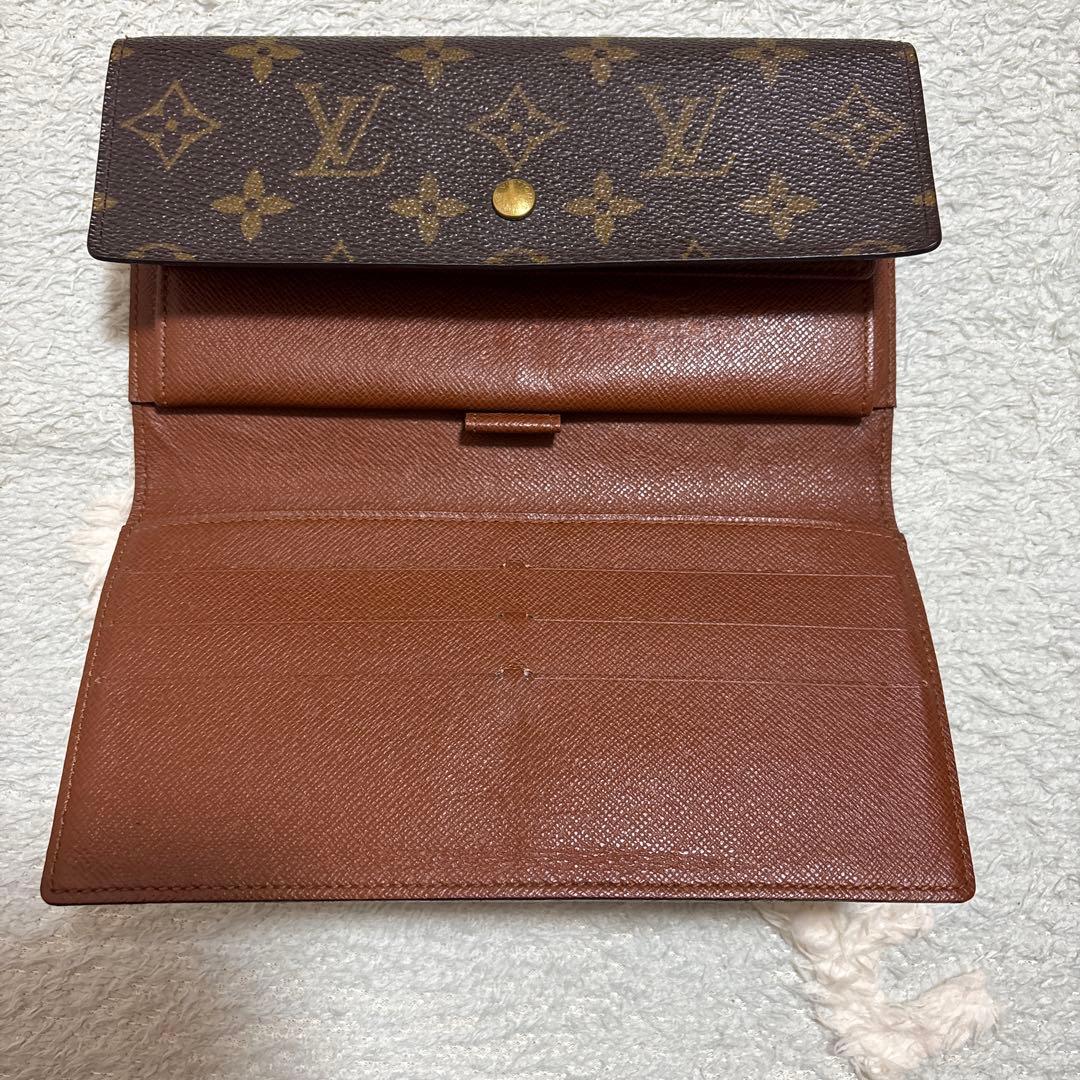 【美品】LOUIS VUITTON ルイヴィトン モノグラム 三つ折り長財布
