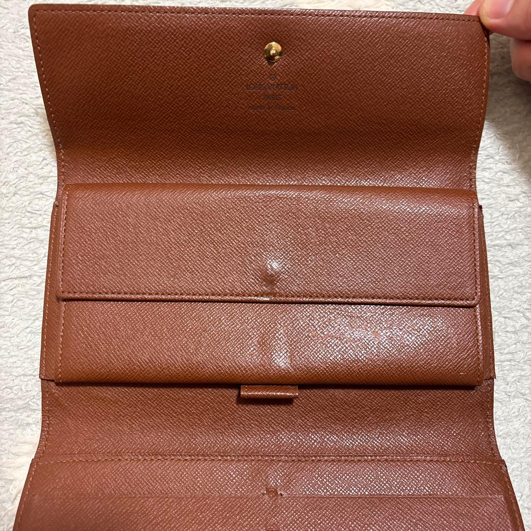 【美品】LOUIS VUITTON ルイヴィトン モノグラム 三つ折り長財布