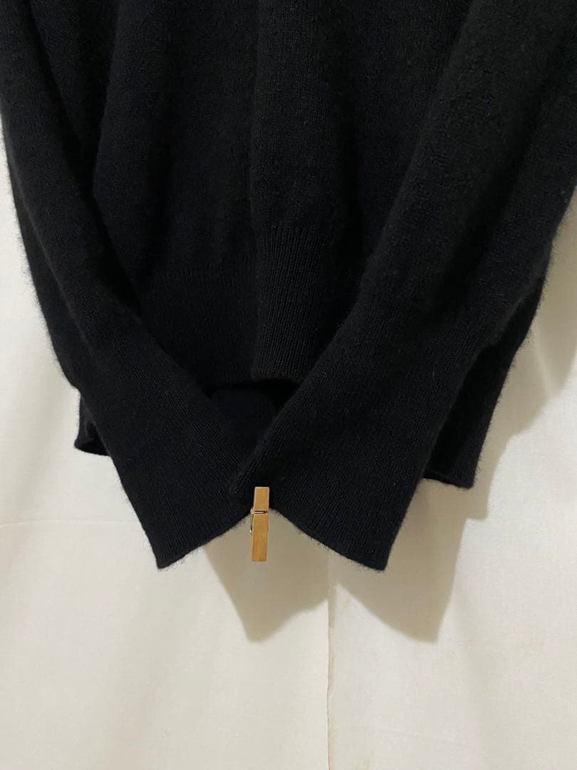 80s Ballantyne バランタイン カシミア ニットブラック 黒　38