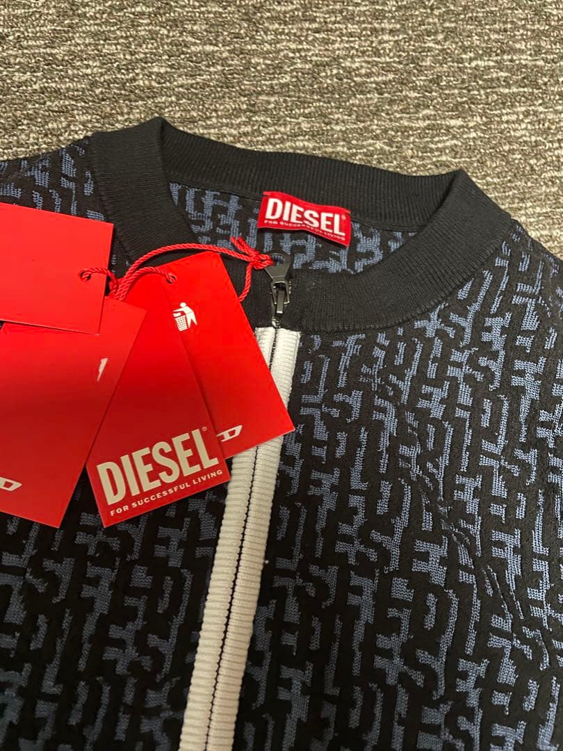 ERIKA Diesel] メンズ ニット ジップアップ カーディガン総柄