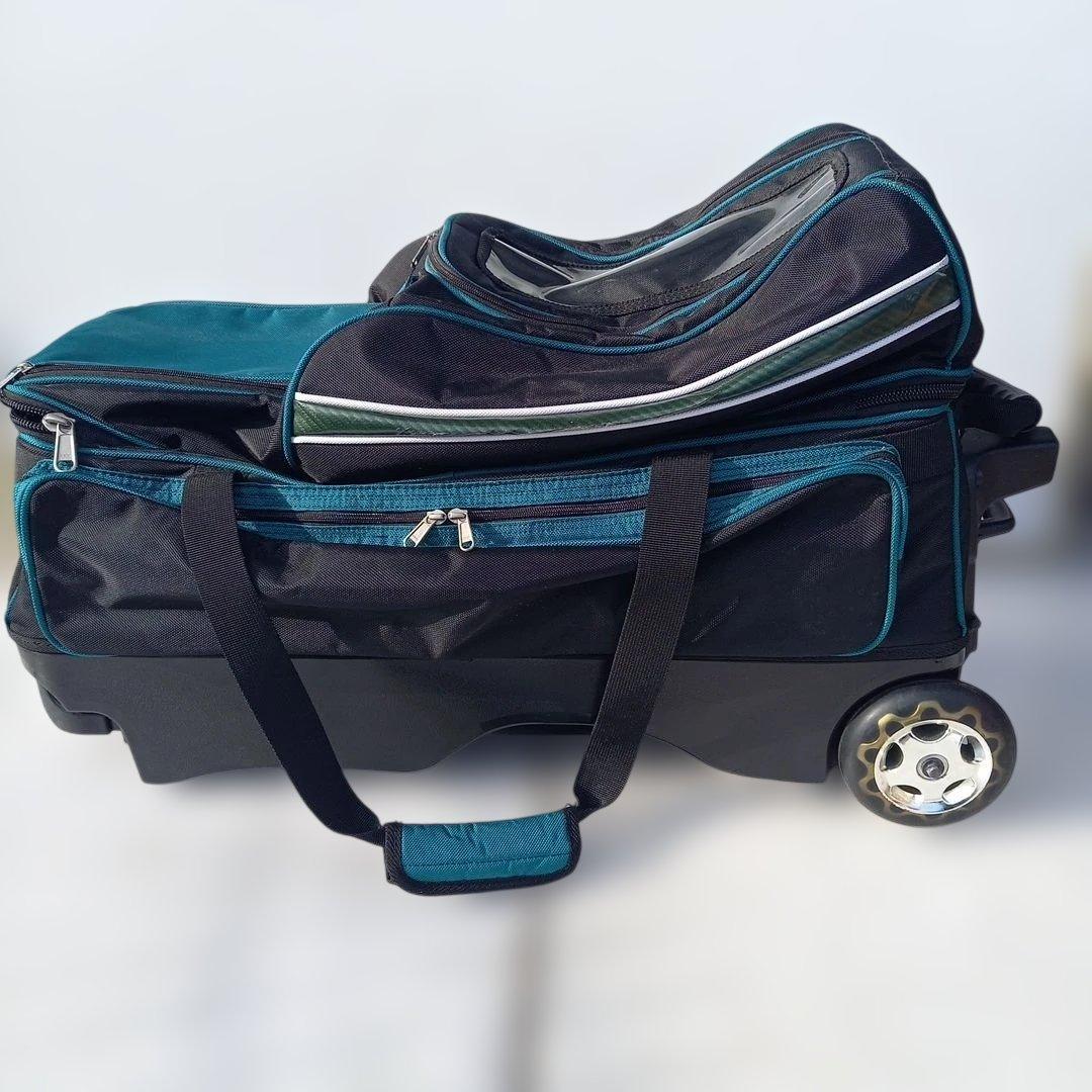 ABSブランドの「PRO-am」ボウリングバッグ（キャスター付き）