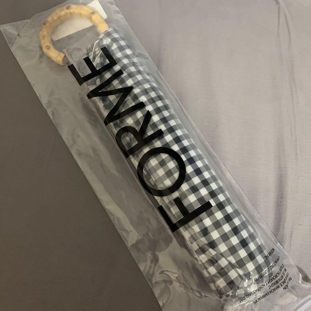 FORME 東原亜希2025 晴雨兼用日傘　新品未開封　ギンガムチェックブラック