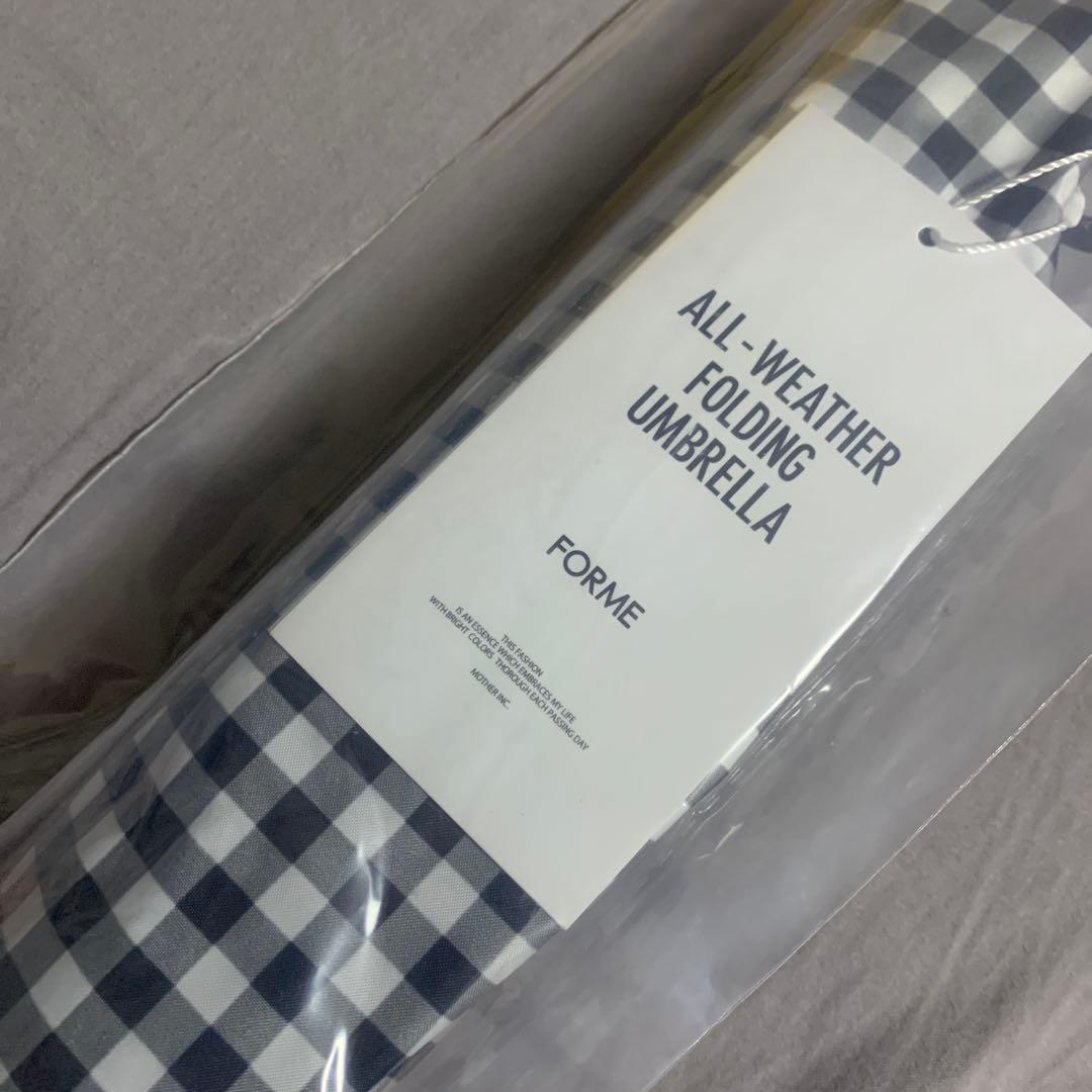 FORME 東原亜希2025 晴雨兼用日傘　新品未開封　ギンガムチェックブラック
