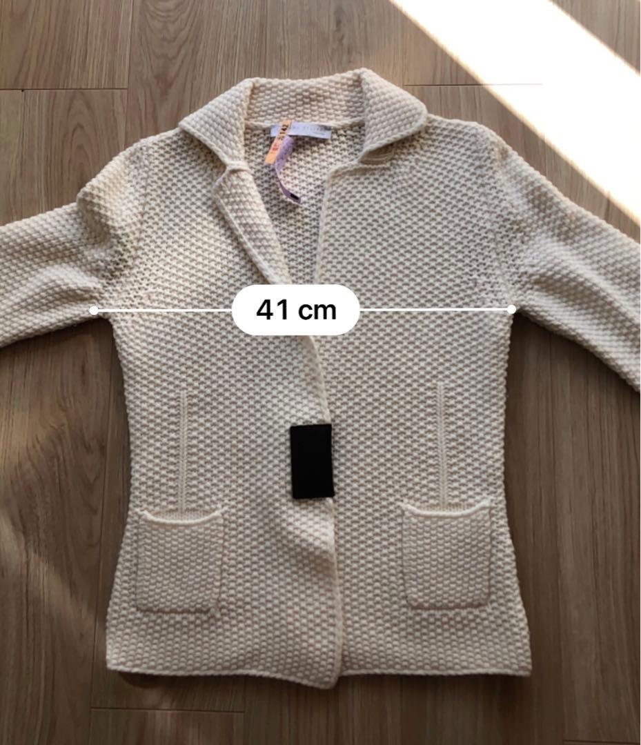 美品　FABIANA FILIPPI アイボリー ニットジャケット 40/XS