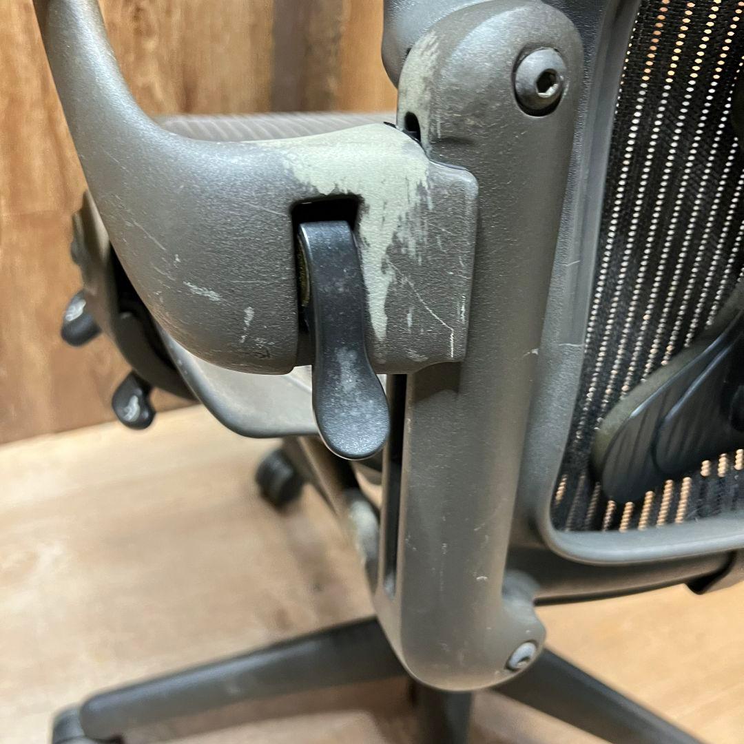 E076☆ ジャンク　USA ハーマンミラー アーロンチェア Aサイズ