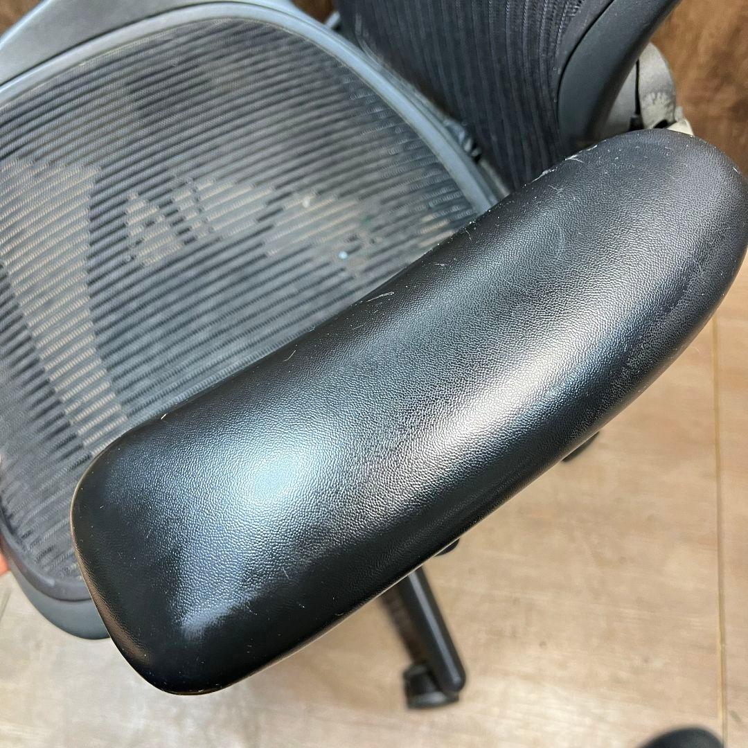 E076☆ ジャンク　USA ハーマンミラー アーロンチェア Aサイズ