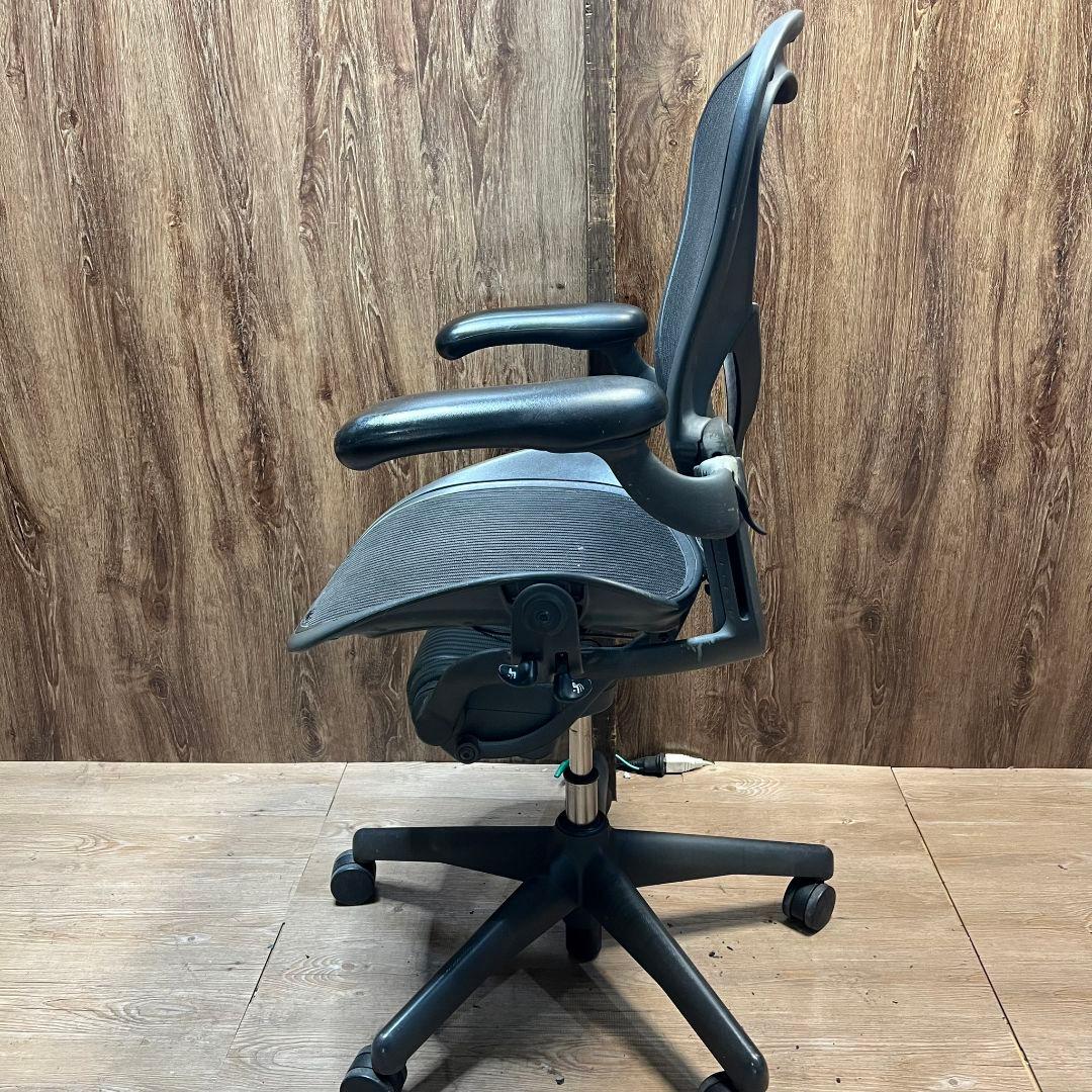 E076☆ ジャンク　USA ハーマンミラー アーロンチェア Aサイズ