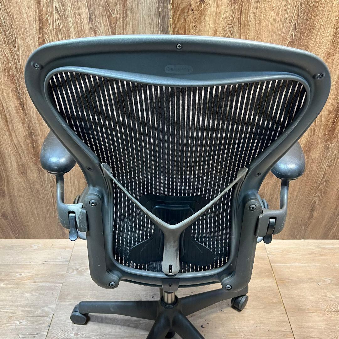 E076☆ ジャンク　USA ハーマンミラー アーロンチェア Aサイズ